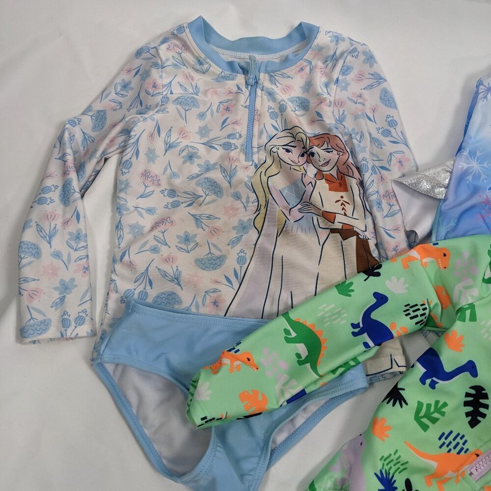 Toddler 4T Bathing Suit / Swim Bundle Disney Frozen Bluey Cat and Jack - Picture 2 of 4